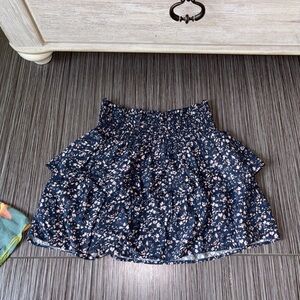 Wallflower Navy Floral Mini Skirt